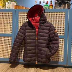 Save the Duck Winter Jacket Like New Burgundy Vegan